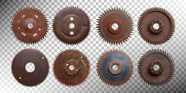 Gratis PSD samling av vintage sirkelsagblader
