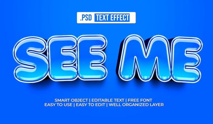 Gratis PSD se mig tekst style effekt