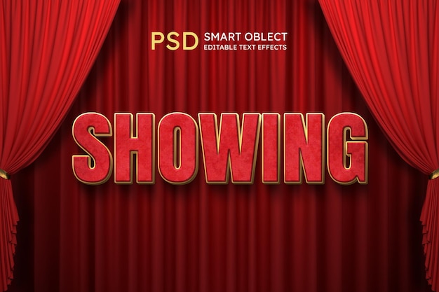 Gratis PSD showing tekst style effect
