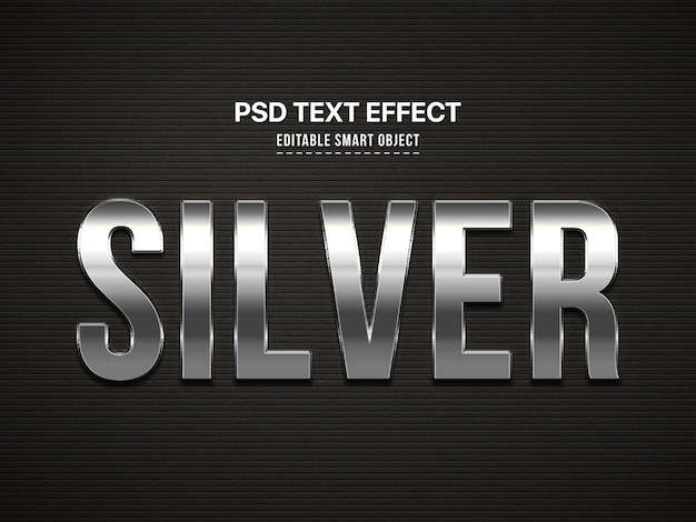 Gratis PSD silver 3d-texteffekt