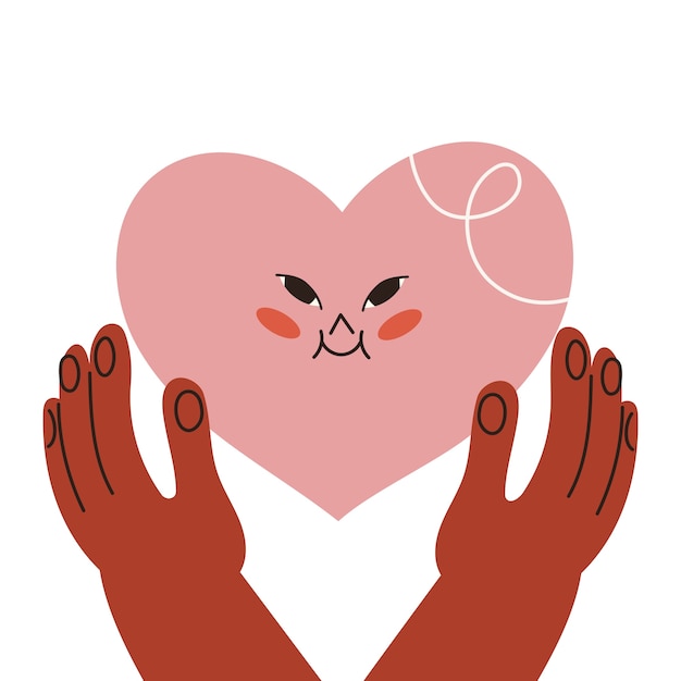 Gratis PSD självkärleksillustration