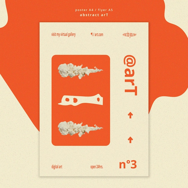 Gratis PSD skabelon abstrakt kunst flyer
