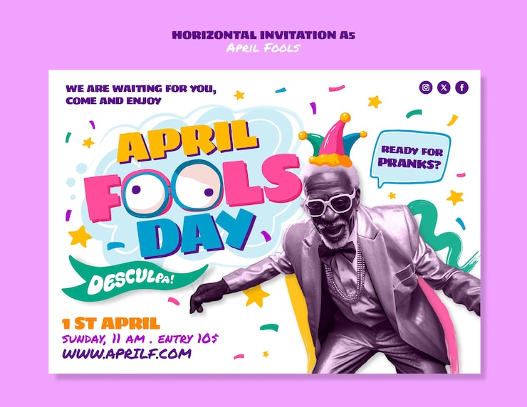 Gratis PSD skabelon til aprilsnar fejring