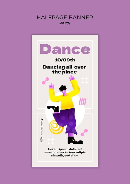 Gratis PSD skabelon til gradient dansepar
