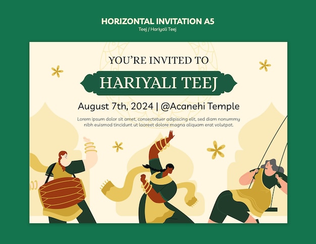 Gratis PSD skabelon til hariyali teej-fejring