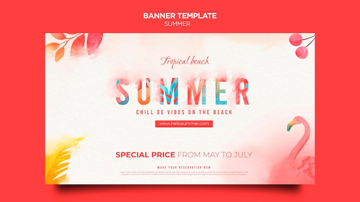 Gratis PSD skabelon til sommerudsalgsbanner