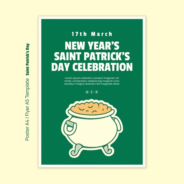 Gratis PSD skabelon til st. patricks dag-plakat