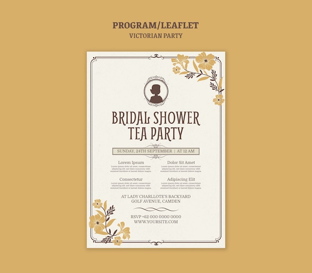 Gratis PSD skabelon til victoriansk fest