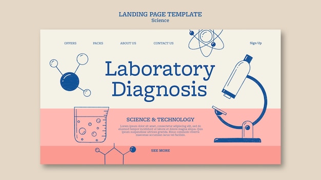 Gratis PSD skabelondesign for videnskab