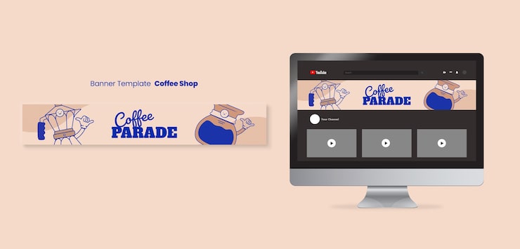 Gratis PSD skabelondesign til kaffebar