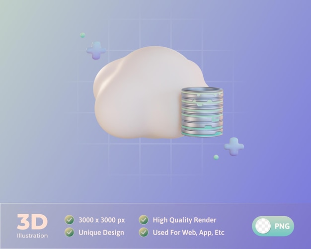 Gratis PSD sky system server 3d illustrasjon