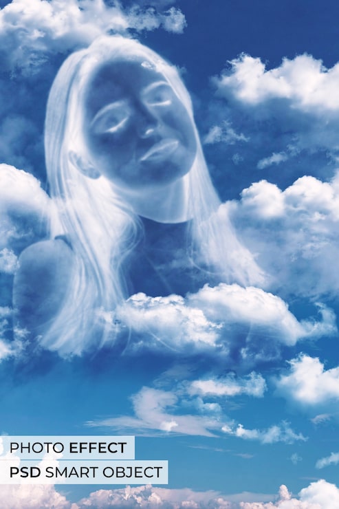 Gratis PSD skyer fotoeffekt