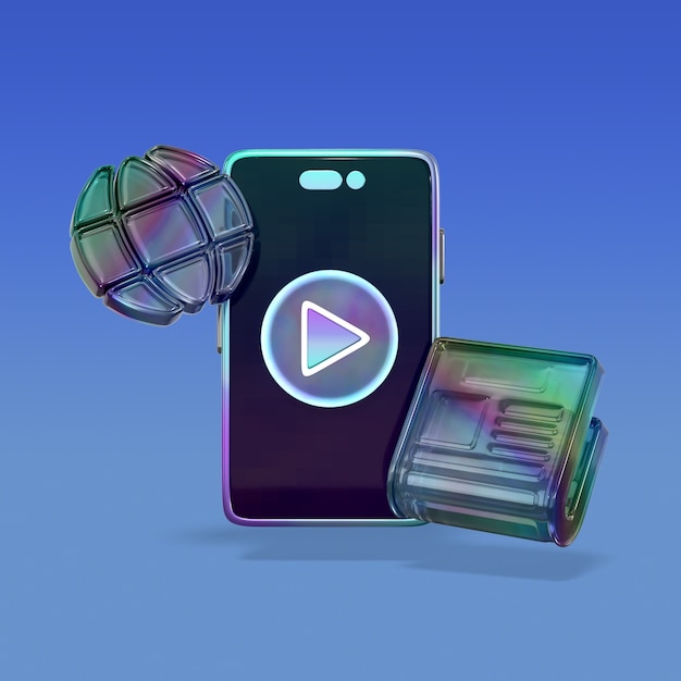 Gratis PSD sociale medier 3d ikon