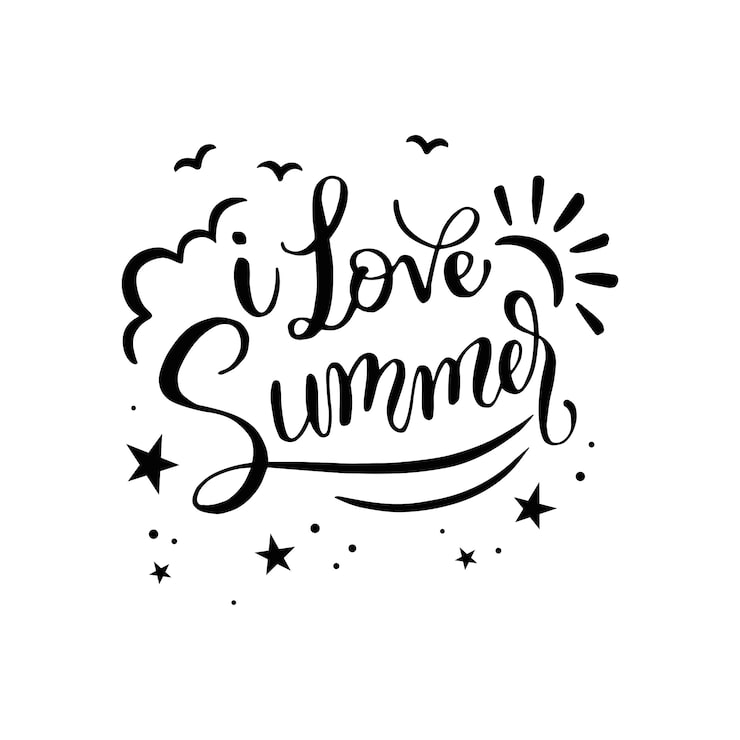 Gratis PSD sommerbokstavillustrasjon isolert