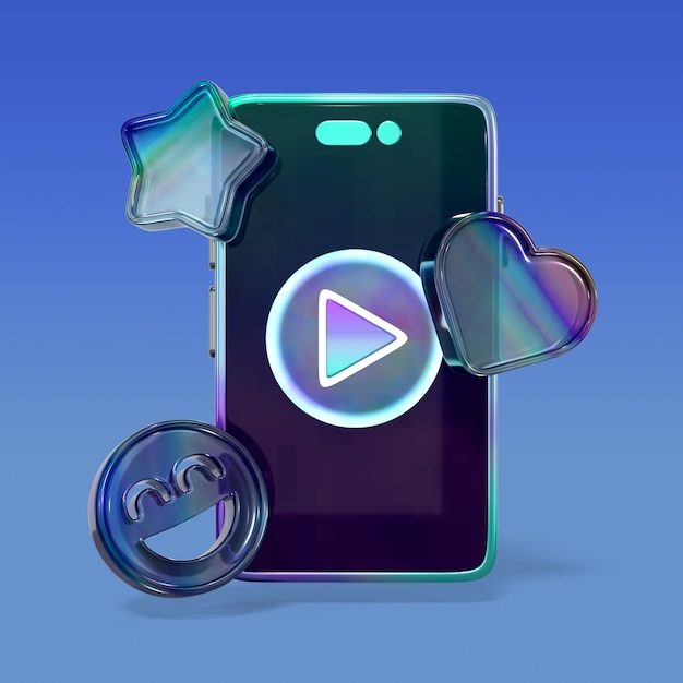 Gratis PSD sosiale medier 3d-ikon