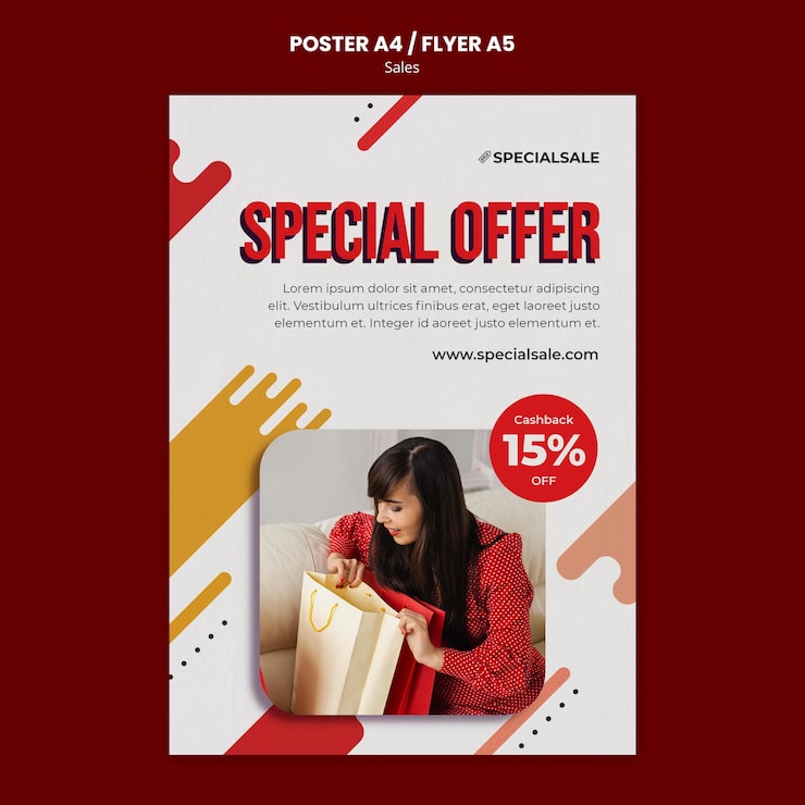 Gratis PSD specialtilbud plakat skabelon
