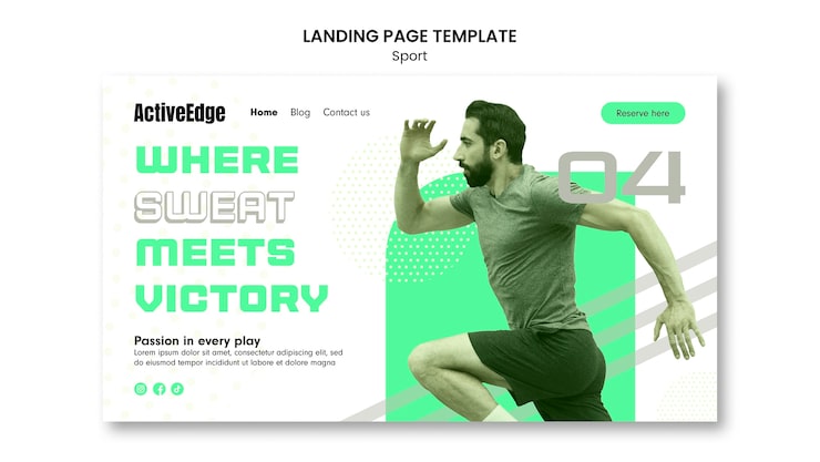 Gratis PSD sportsdesignskabelon