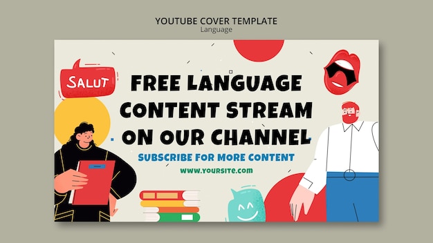 Gratis PSD sprogskabelondesign