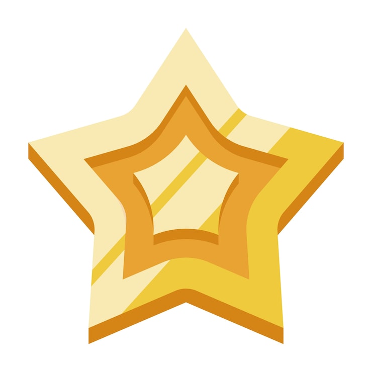 Gratis PSD stjerneelement isolert
