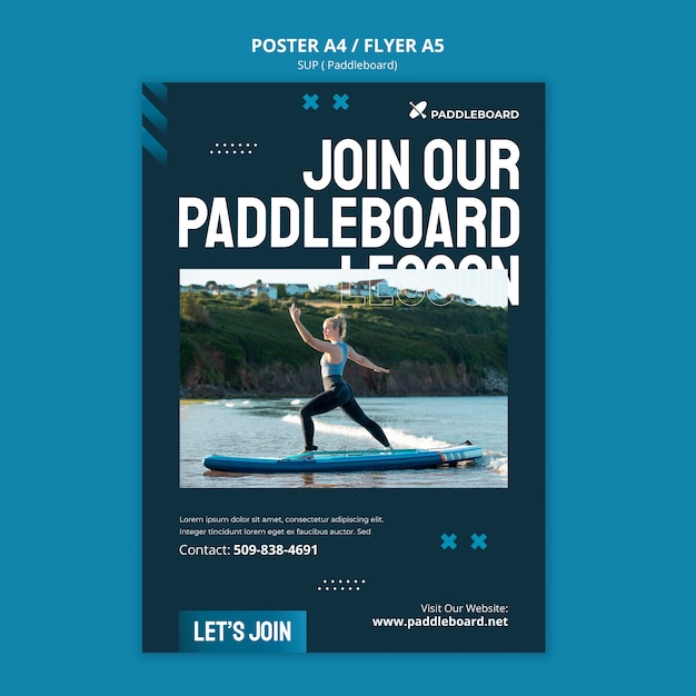 Gratis PSD sup poster template design