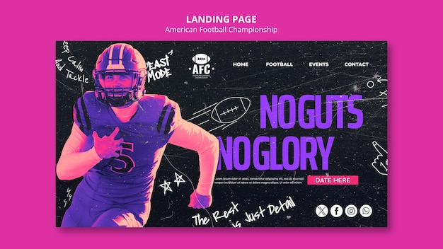 Gratis PSD super bowl skabelondesign