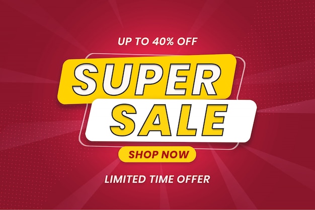 Gratis PSD super salg banner