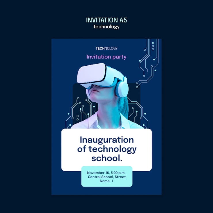 Gratis PSD teknologi flyer-skabelondesign