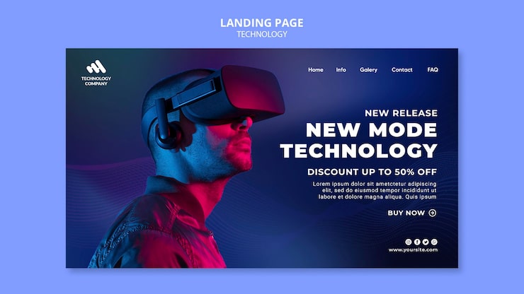 Gratis PSD teknologi landingsside