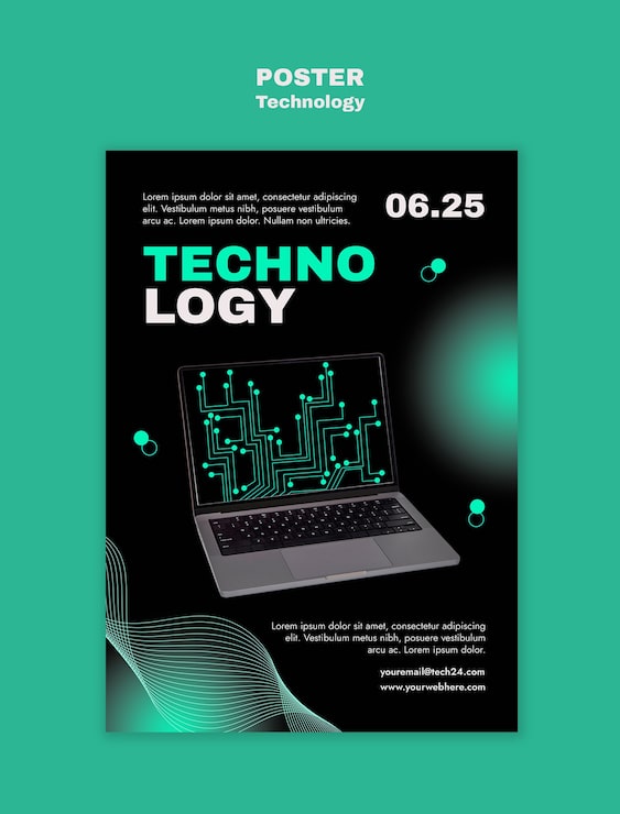 Gratis PSD teknologi skabelondesign