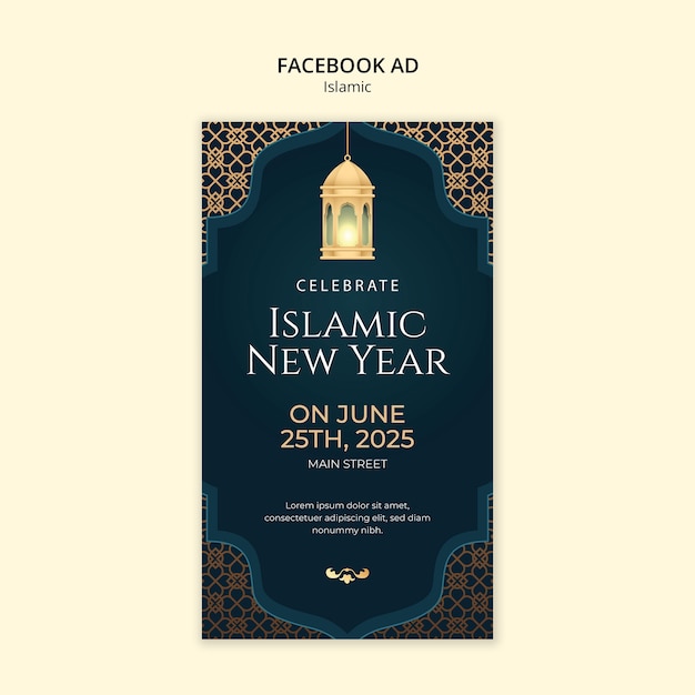 Gratis PSD template for feiring av islamsk begivenhet