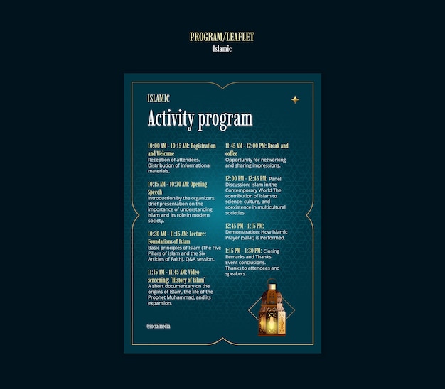 Gratis PSD template for feiring av islamsk begivenhet