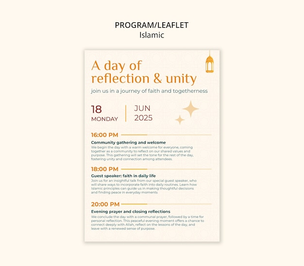 Gratis PSD template for feiring av islamsk begivenhet