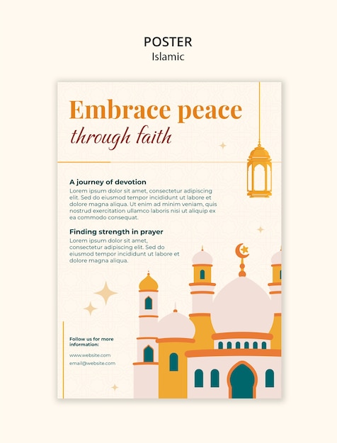 Gratis PSD template for feiring av islamsk begivenhet