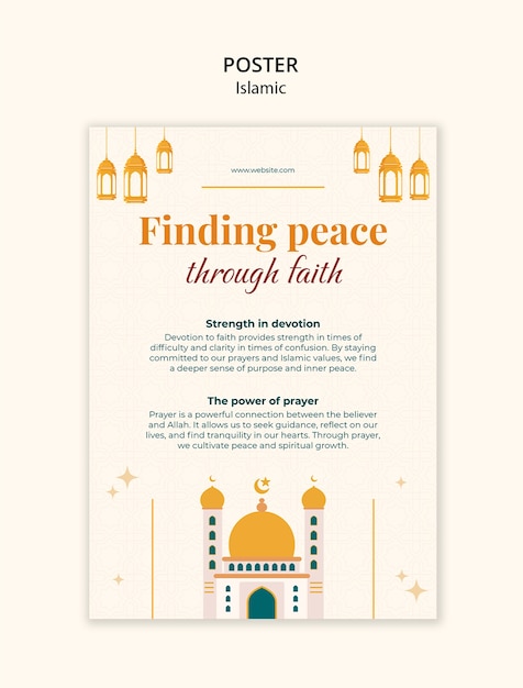 Gratis PSD template for feiring av islamsk begivenhet