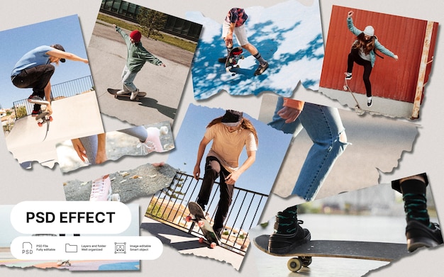 Gratis PSD text effekt för collagerutnät