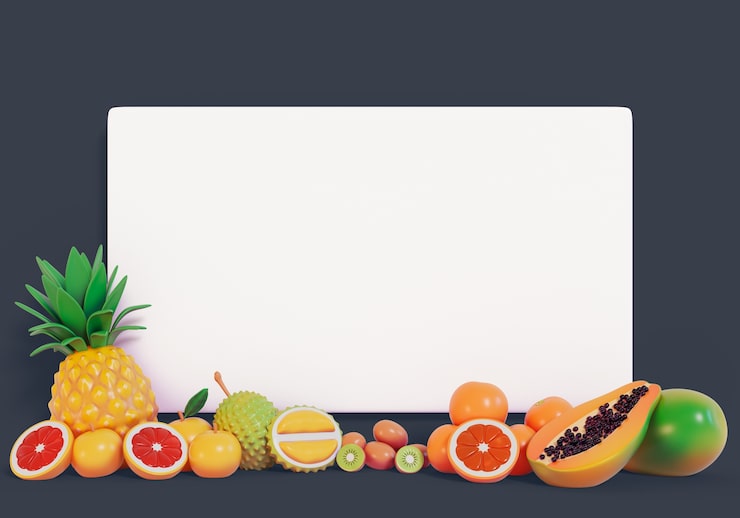 Gratis PSD tom bannerbakgrunn for fruktsalg