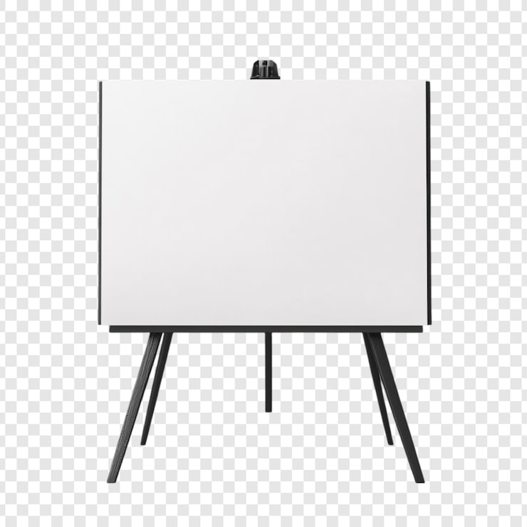 Gratis PSD tom hvid staffeli-mockup – perfekt til præsentationer og kunst