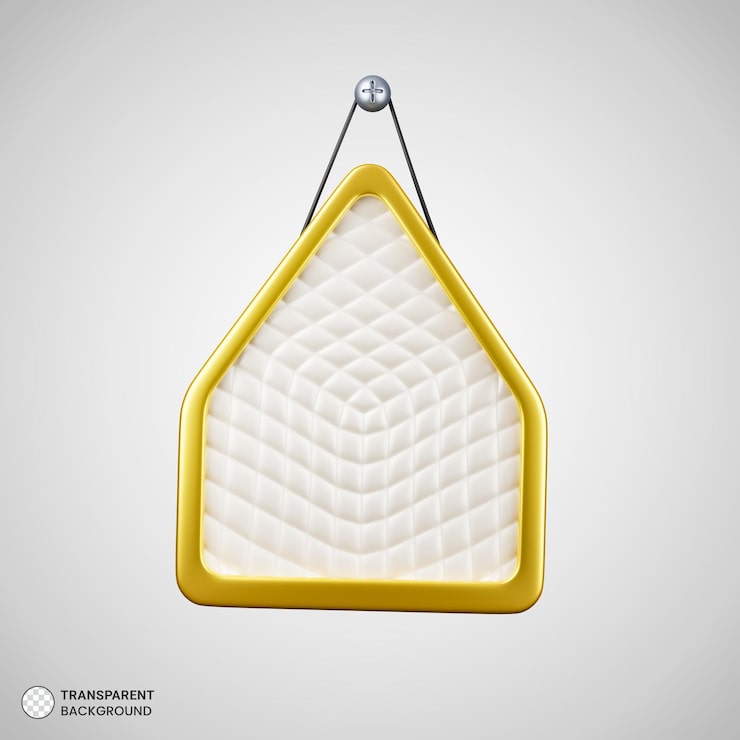 Gratis PSD tom prisetikett bandikon isolerad 3d-renderingsillustration