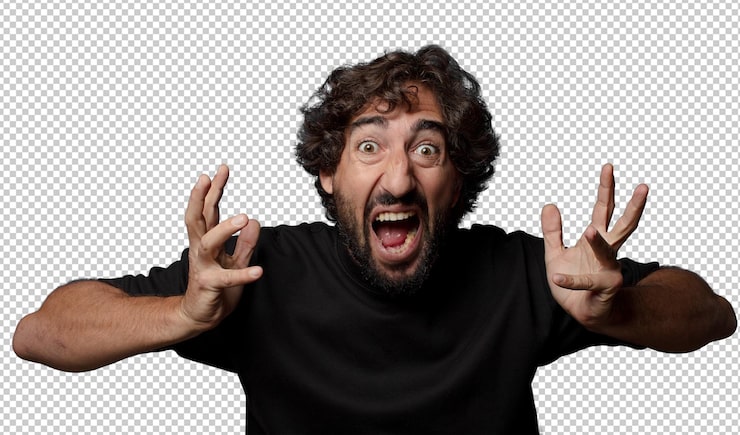 Gratis PSD ung skør mand med skæg