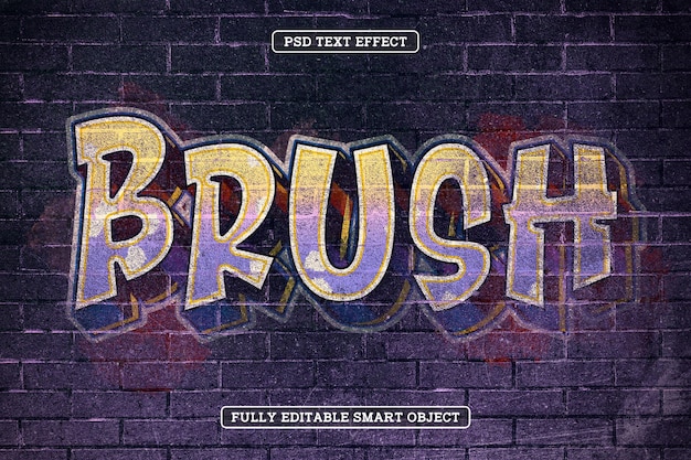 Gratis PSD urban graffiti brush text effect