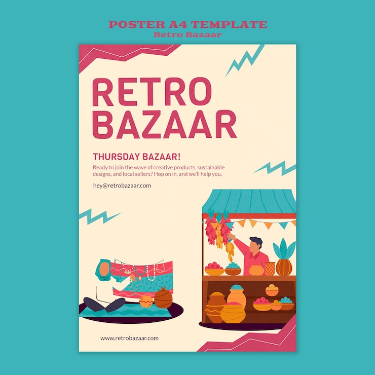 Gratis PSD utskriftsmall för retrobasar