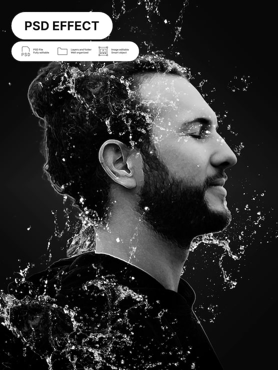 Gratis PSD vannfotoeffektdesign