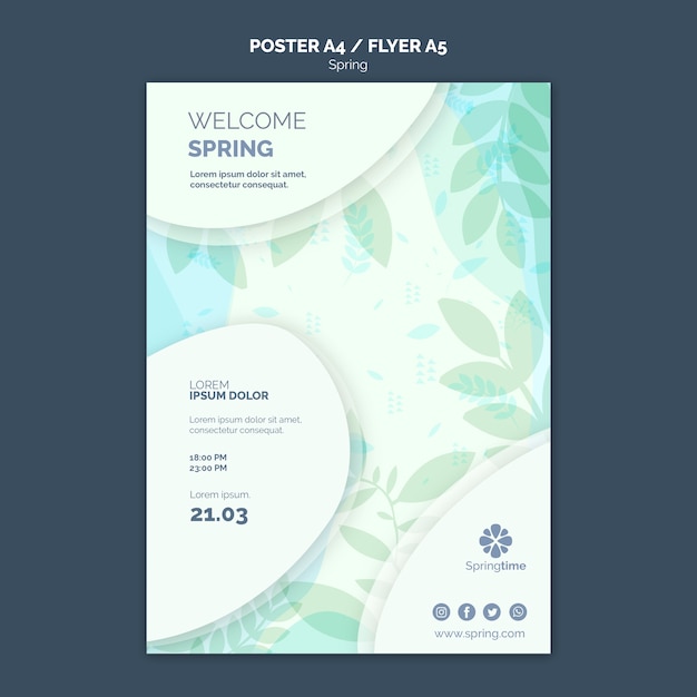 Gratis PSD vårposter-mal