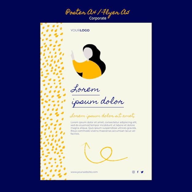 Gratis PSD vertikal plakat til virksomhed