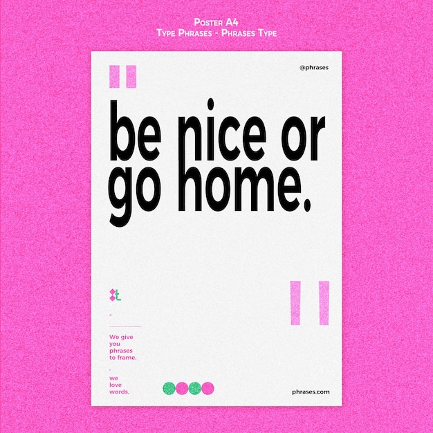 Gratis PSD vertikal plakattemal for typesetninger