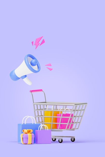 Gratis PSD vertikal shoppingbakgrund