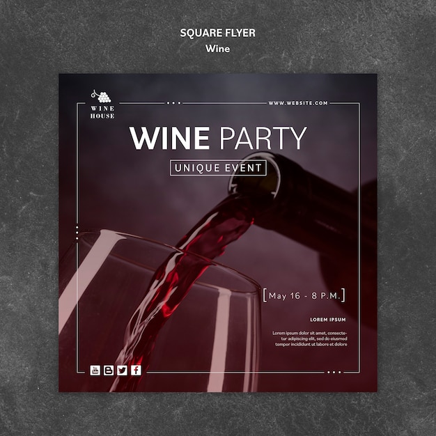 Gratis PSD vinflyer-mal