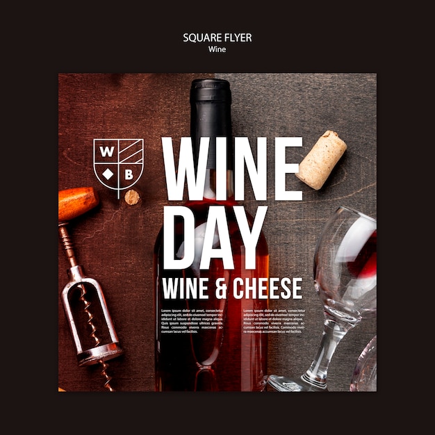 Gratis PSD vinflyer-mal