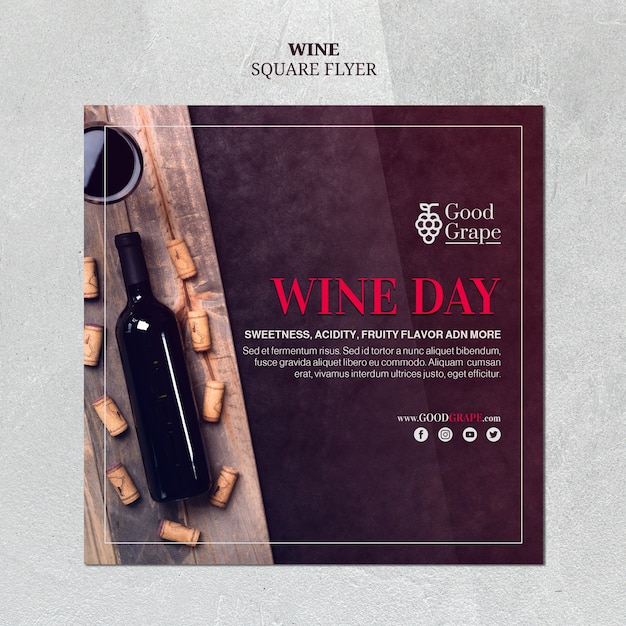 Gratis PSD vinflyer-mal