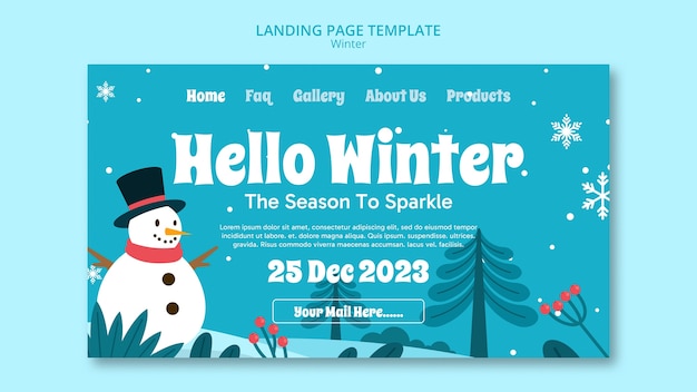 Gratis PSD vintermaldesign